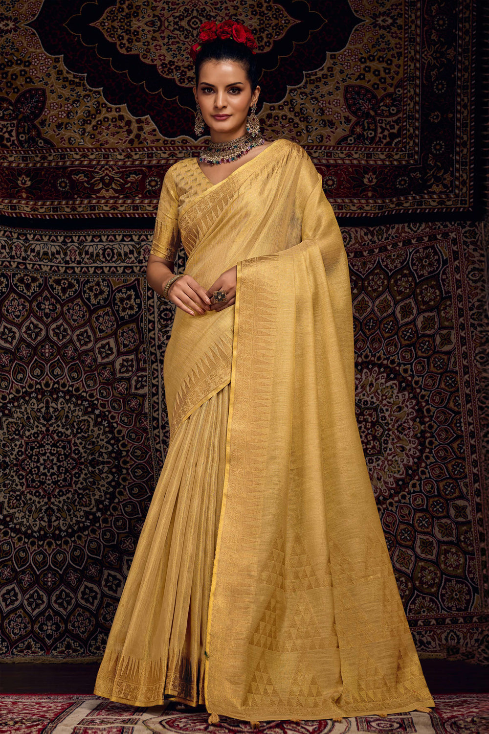 Cotton Jari Border With Body Plain