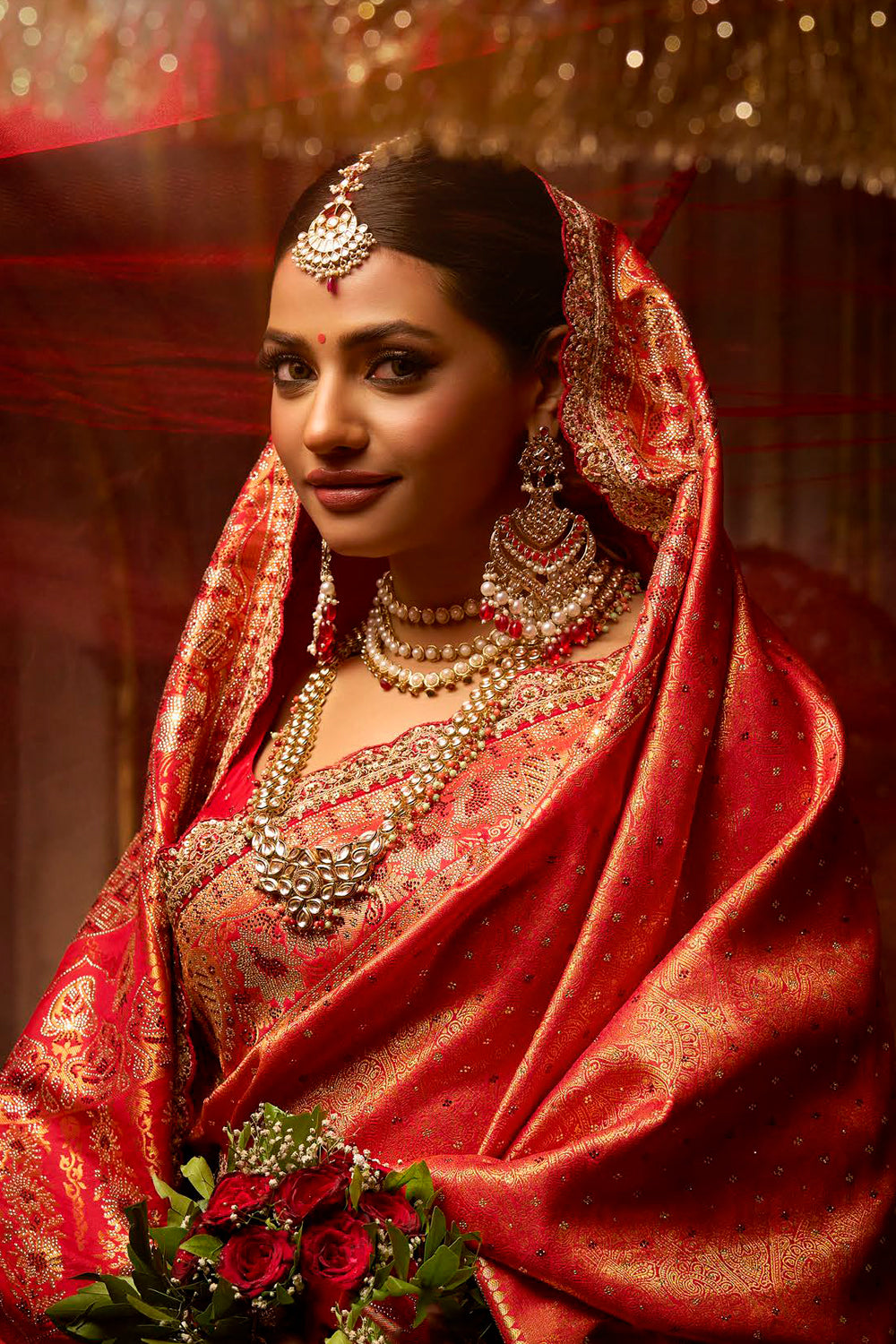 Kanjivaram Brocade Weave With Sarowski Work