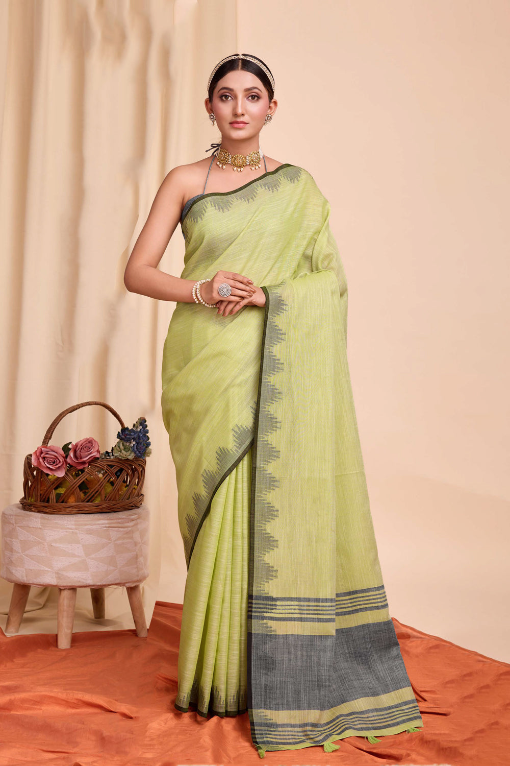 Cotton Temple Resham Border