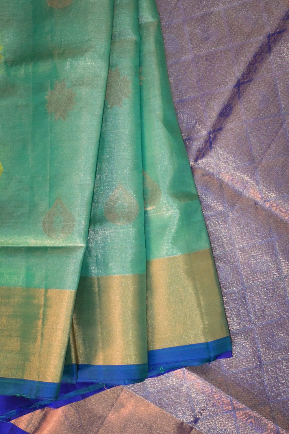 Soft Silk Woven Jari Warp With Silk Motifs