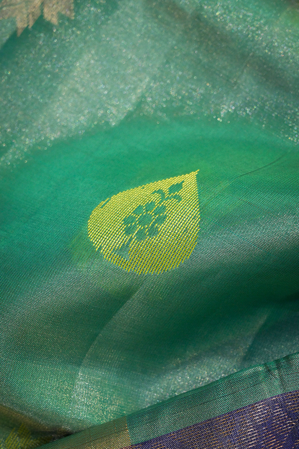 Soft Silk Woven Jari Warp With Silk Motifs