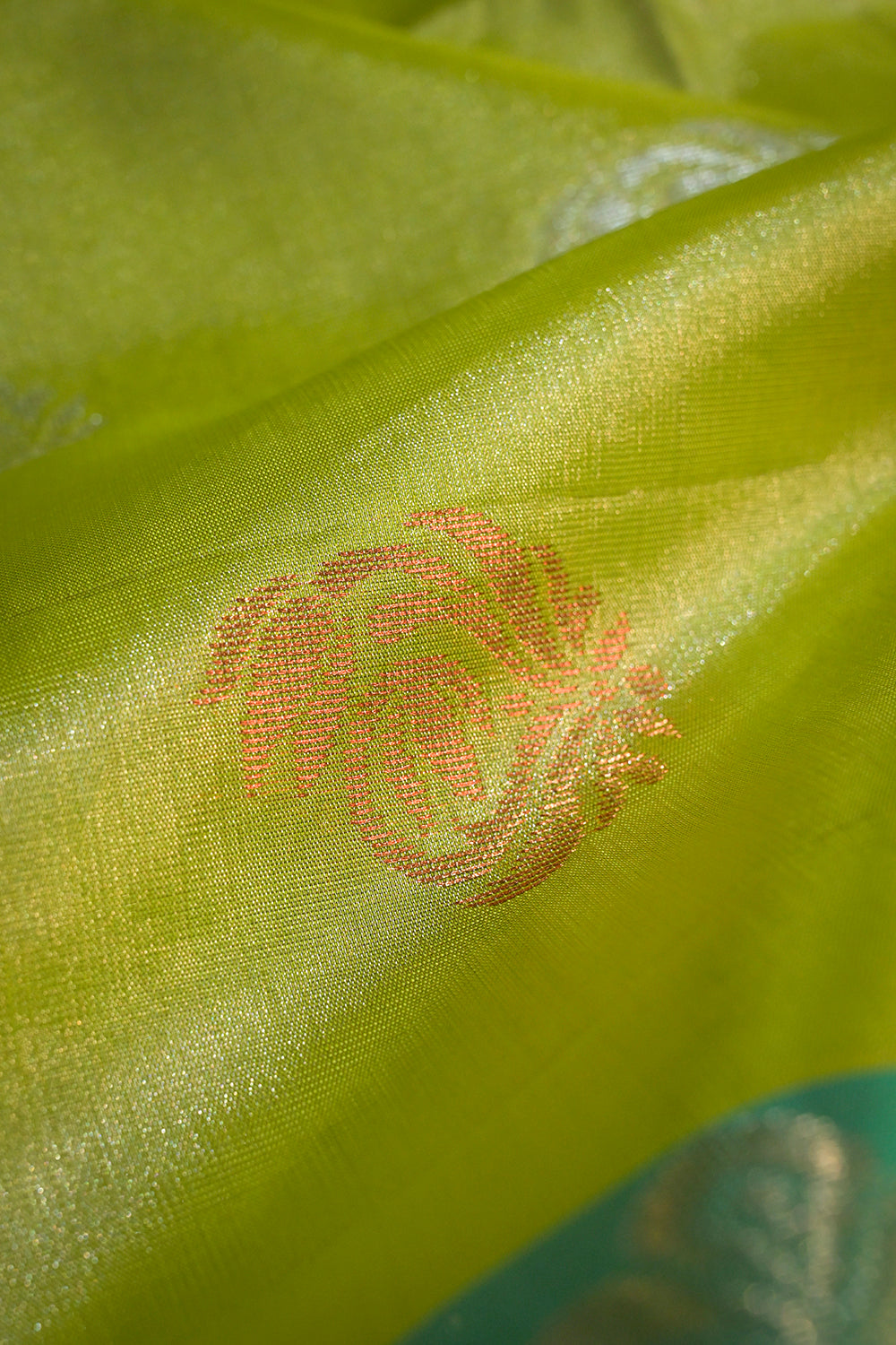 Soft Silk Woven Jari Warp With Silk Motifs