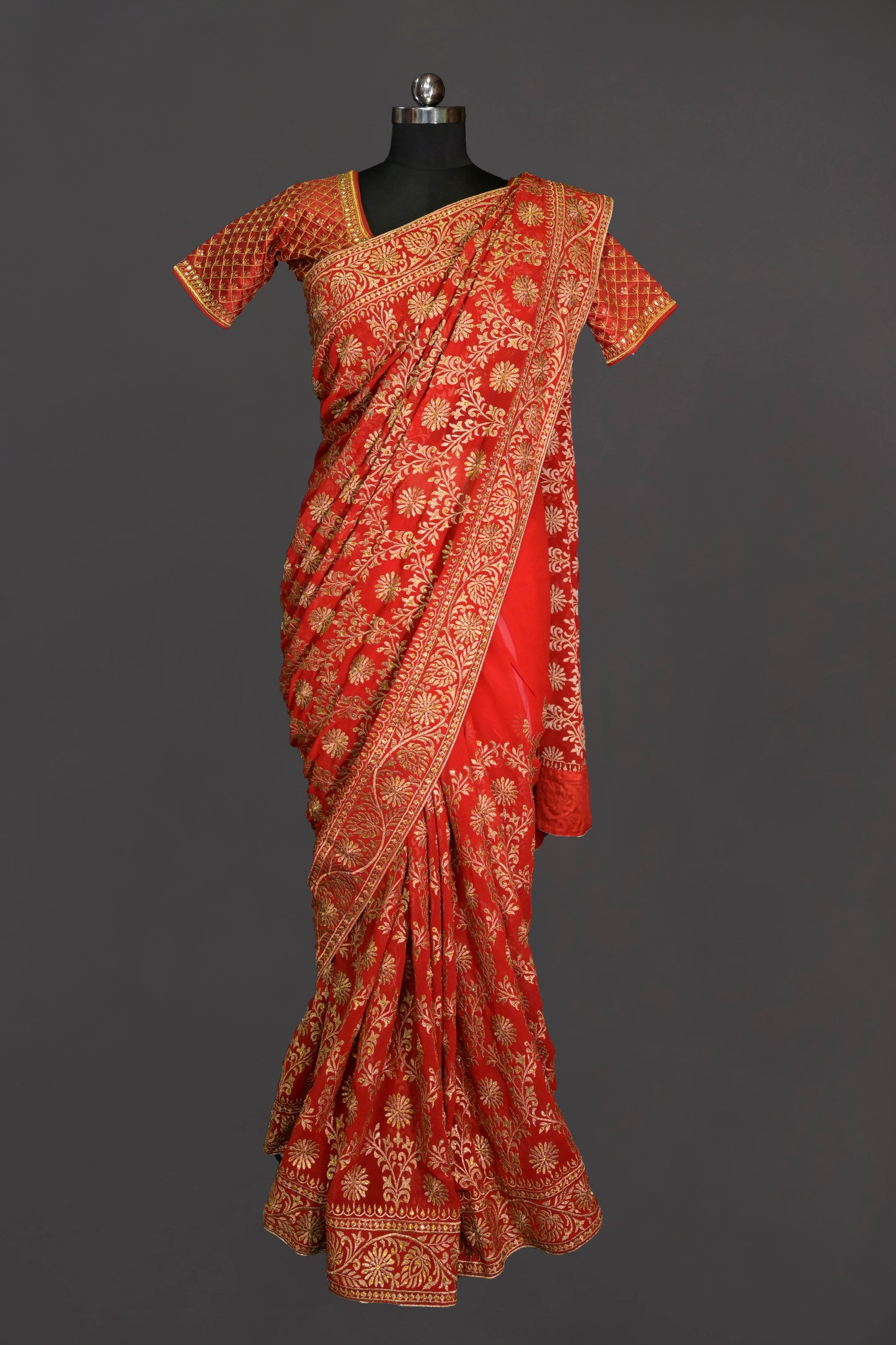 Georgette All Over Jaal Zardosi Work
