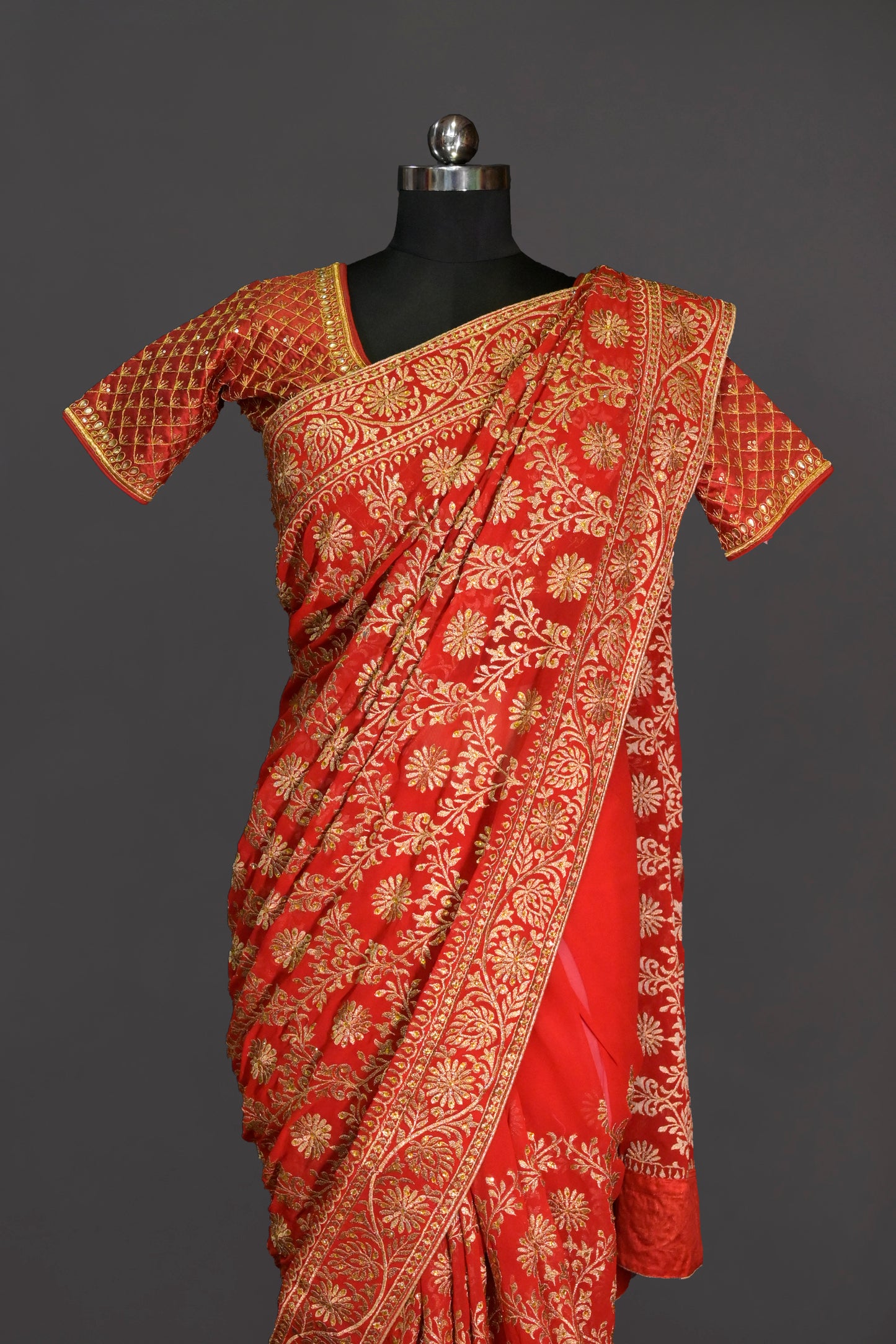 Georgette All Over Jaal Zardosi Work