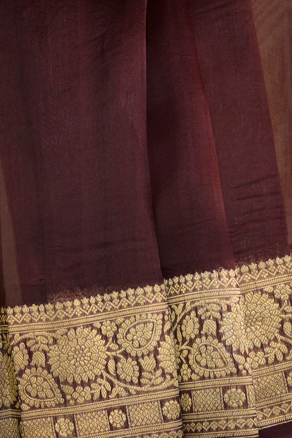 Organza Woven Jari Motifs With Self Matching