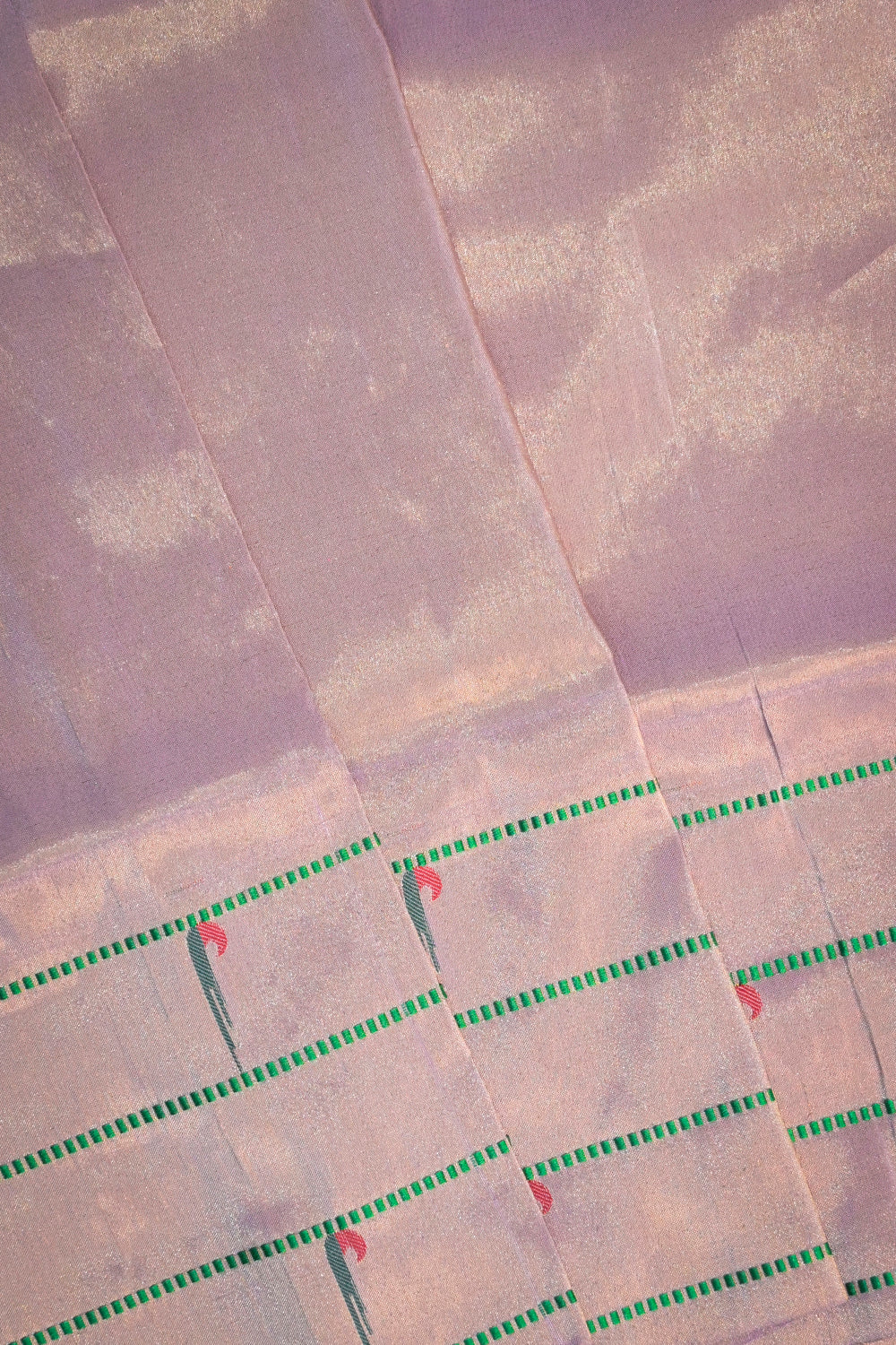 Paithani Handwoven Tissue Paithani With Triple Muniya Border