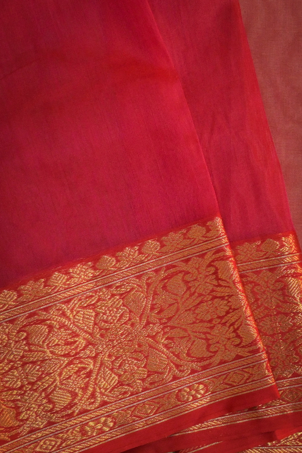 Chanderi Woven Jari Motifs With Self Matching