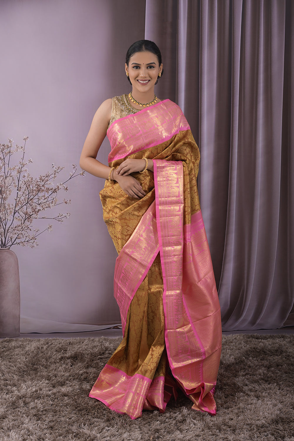 Tissue Gold Jari Brocade Weave