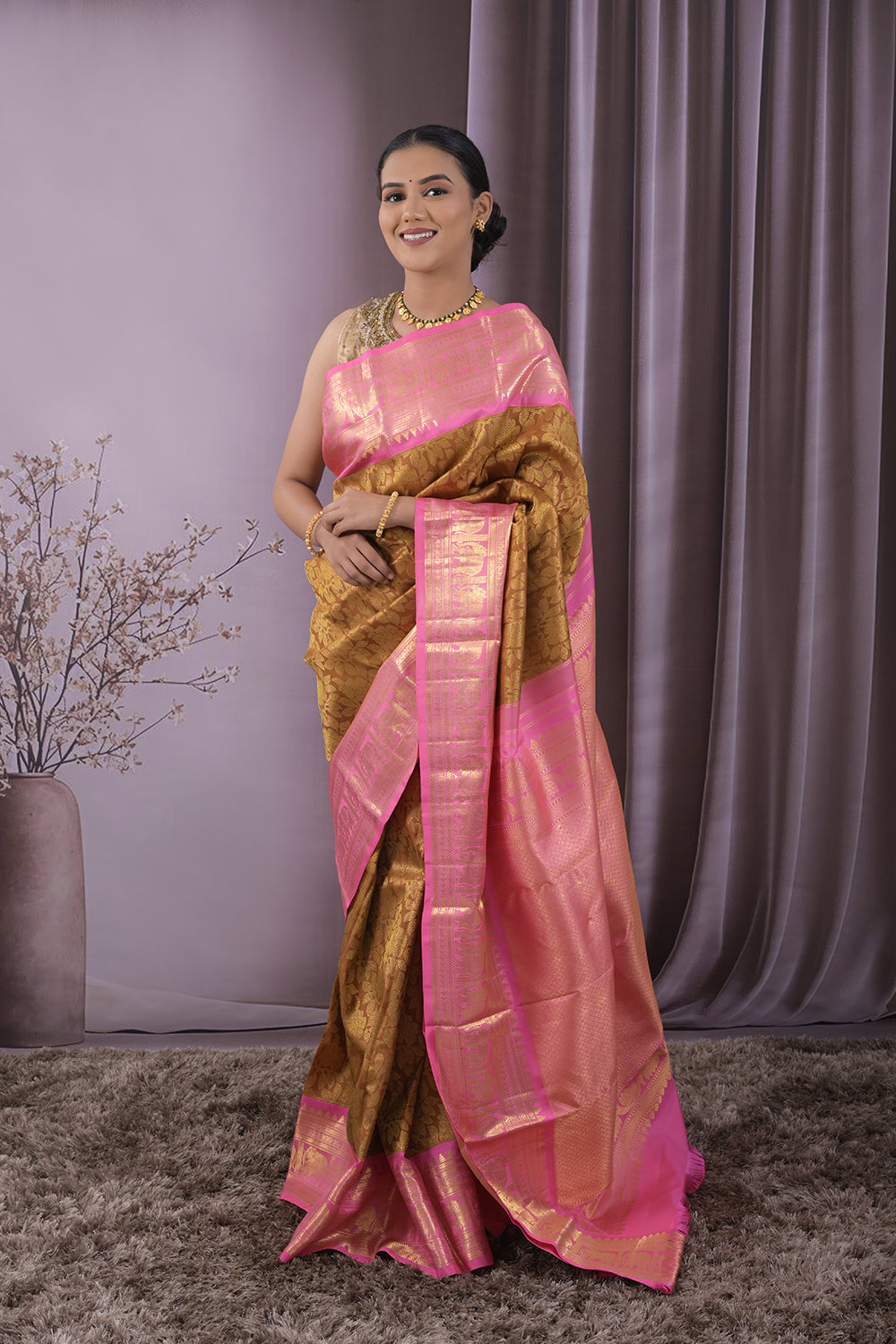 Tissue Gold Jari Brocade Weave