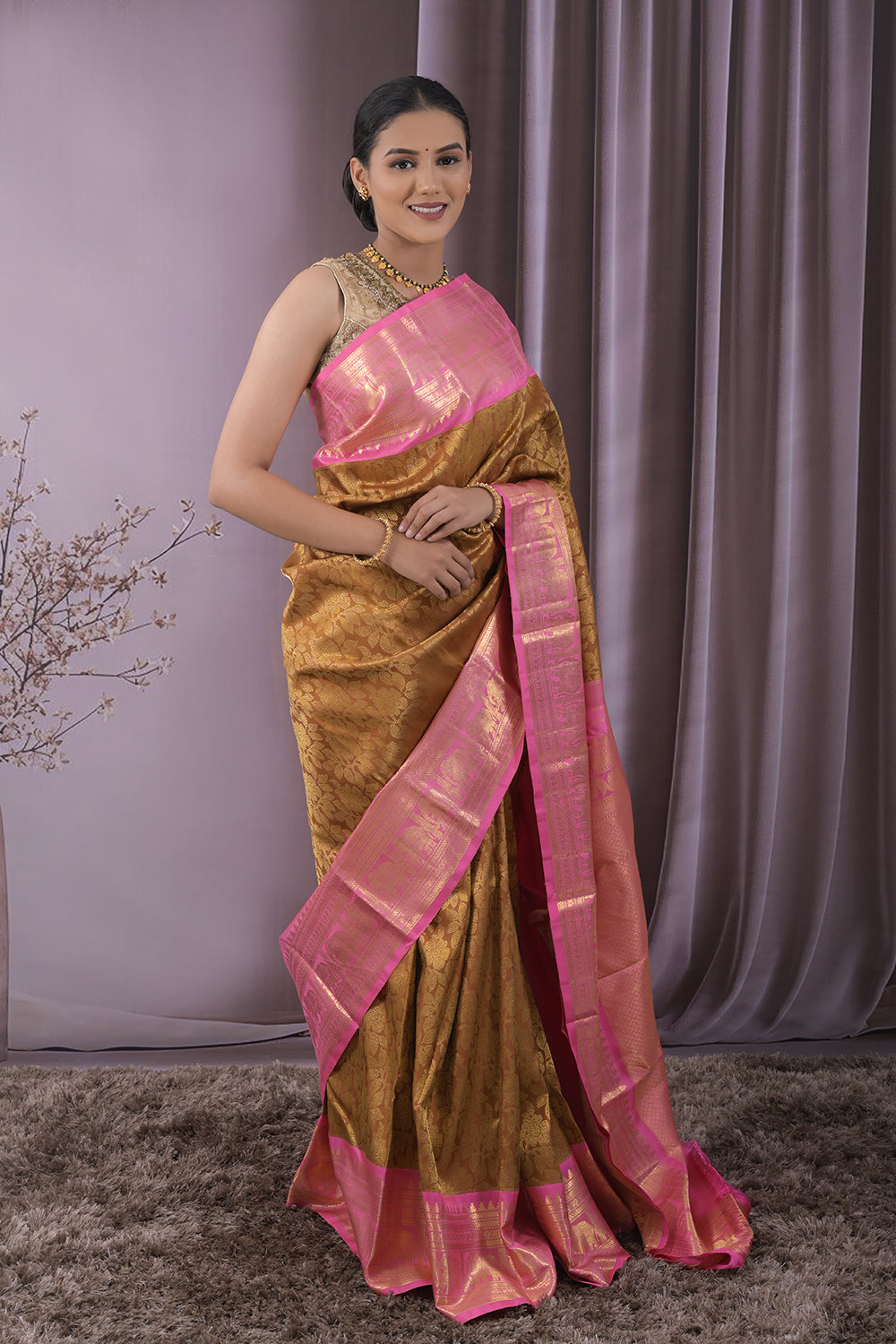 Tissue Gold Jari Brocade Weave