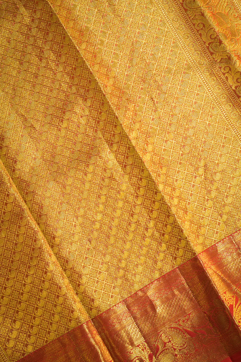 Kanjivaram Woven Jari Jaal Tissue