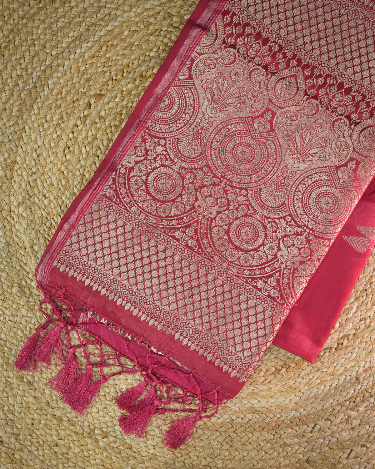 Lavender Semi Silk Gajji Silk