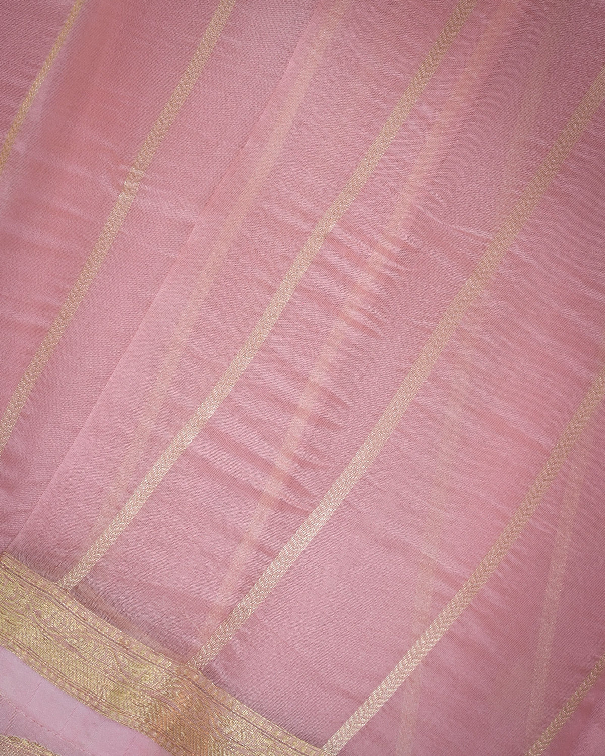 Baby Pink Kora Silk Saree