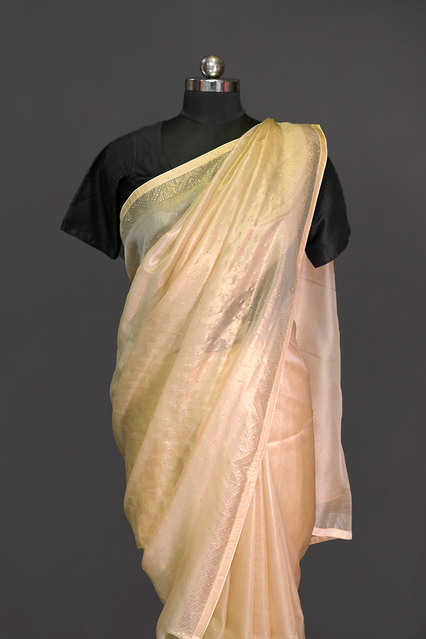 Organza Tissue With Embellened Work