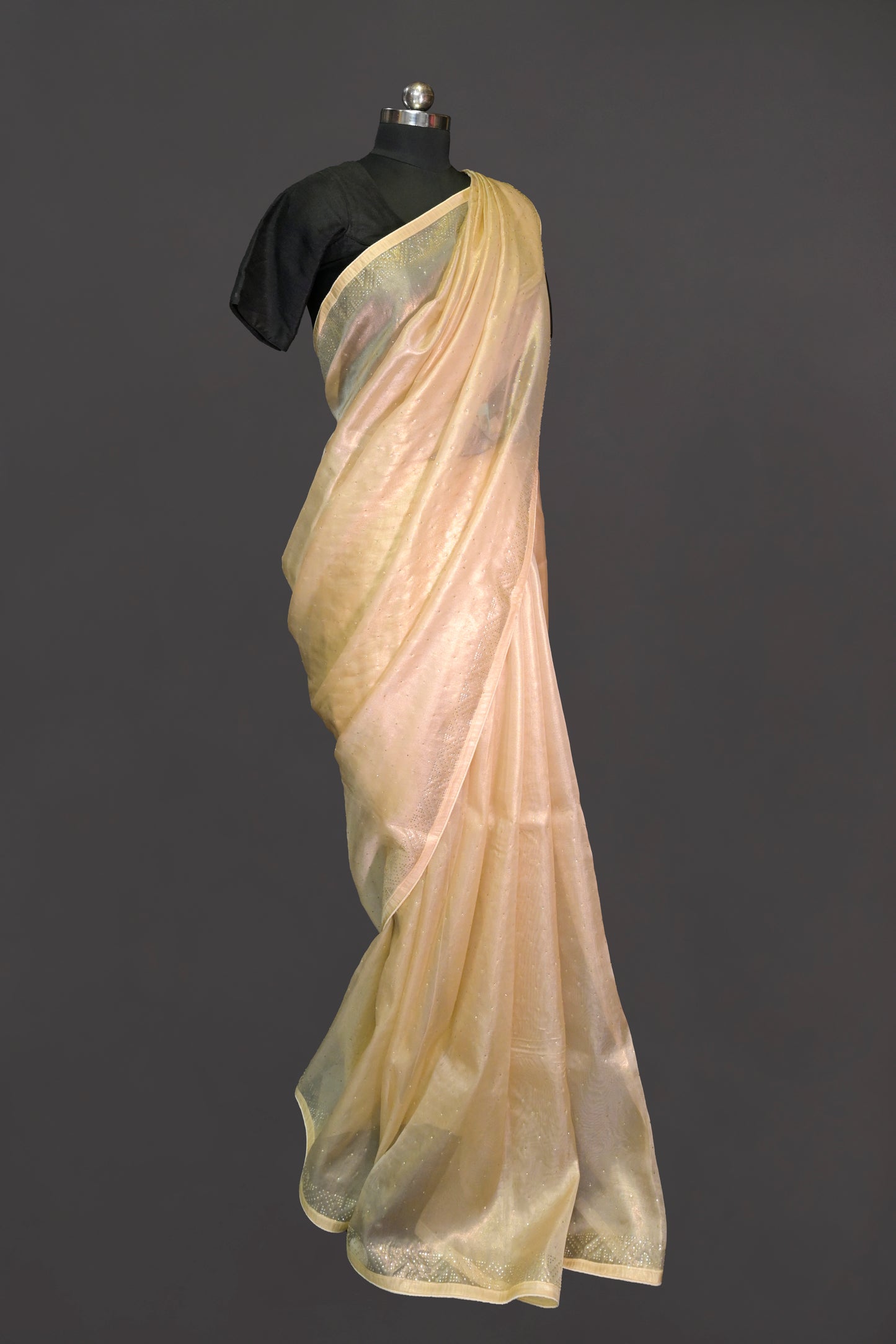 Organza Tissue With Embellened Work
