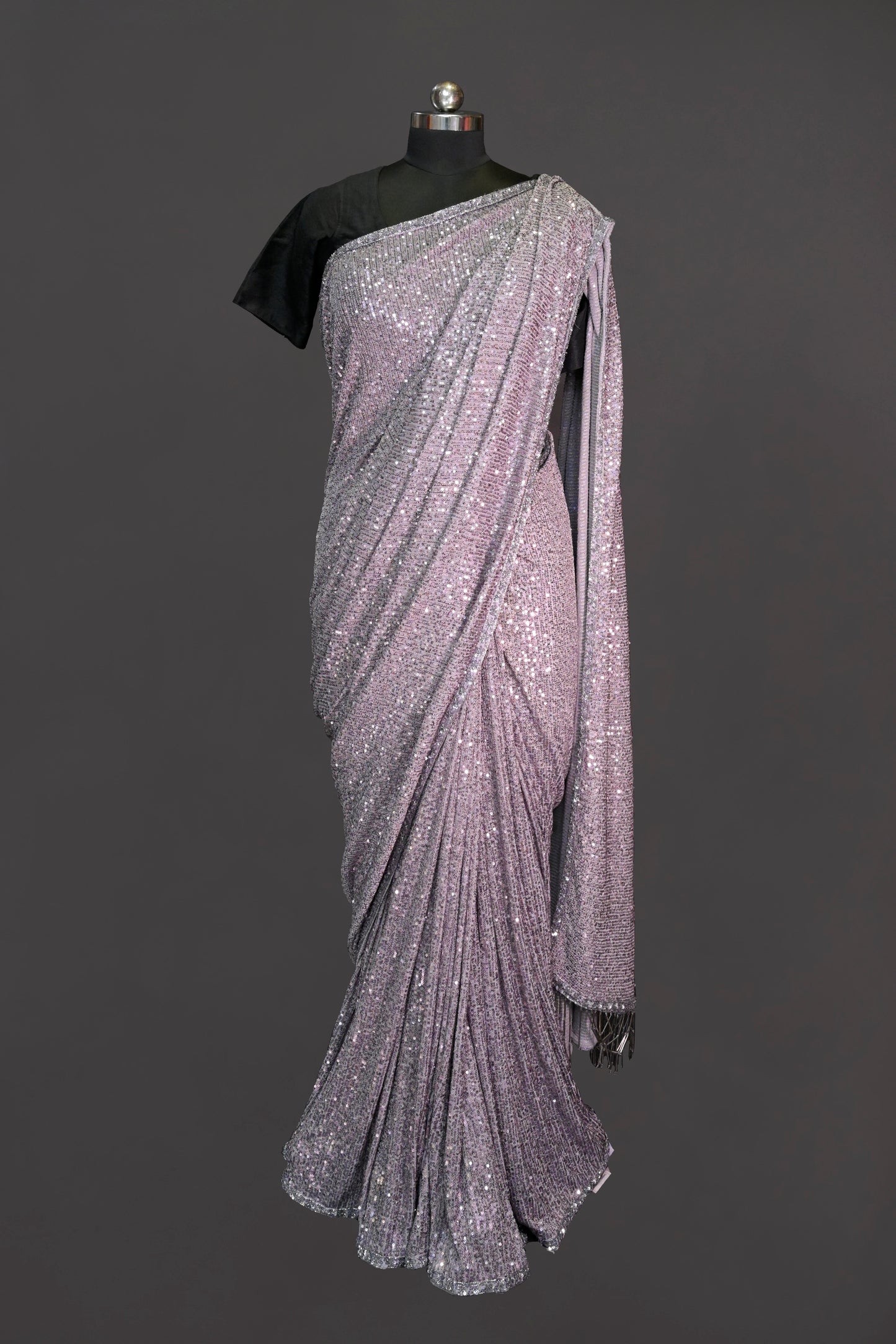 Pure Georgette Sequinned Saree