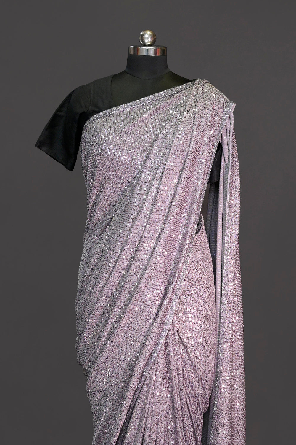 Pure Georgette Sequinned Saree