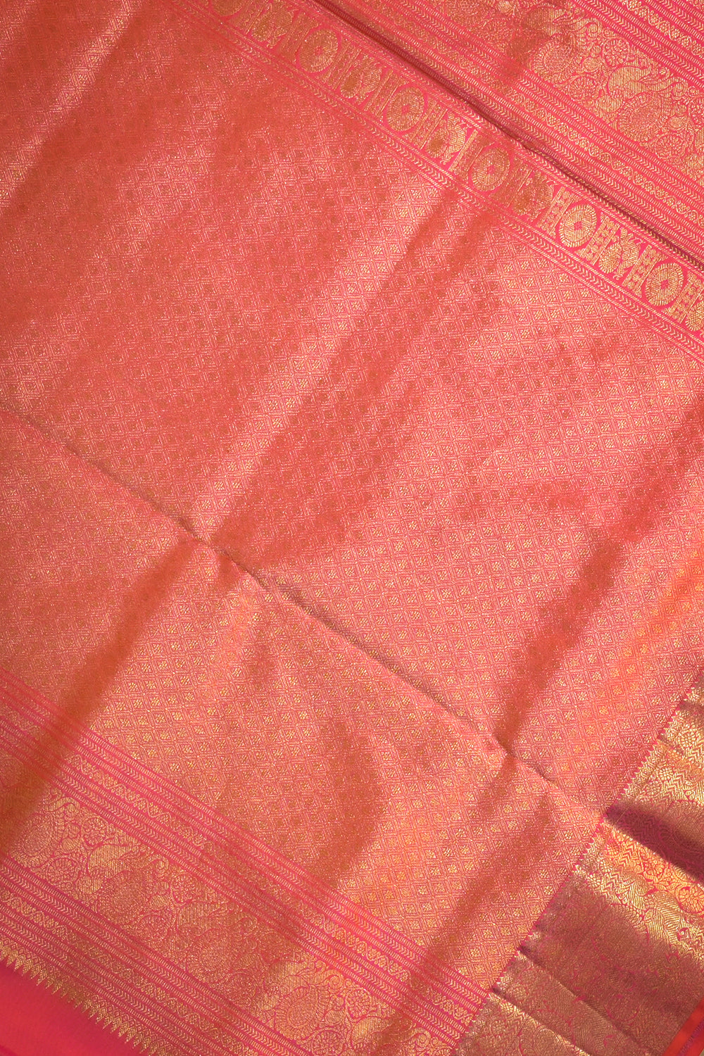 9yard Handwoven Jari Buttas Kanjivaram Silk With Self Matching
