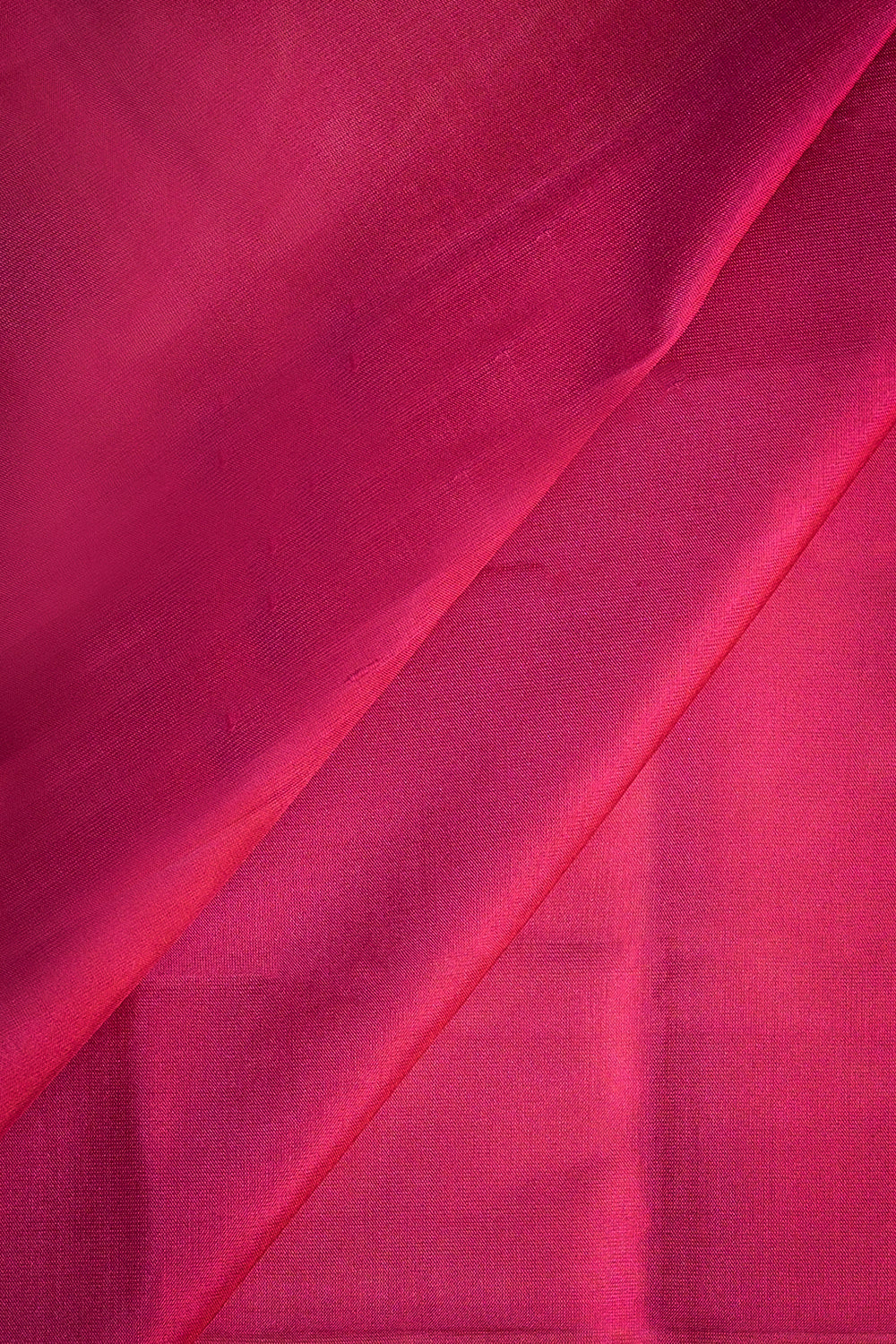 Soft Silk Plain Contrast Satin Border With Silver Jari Motifs