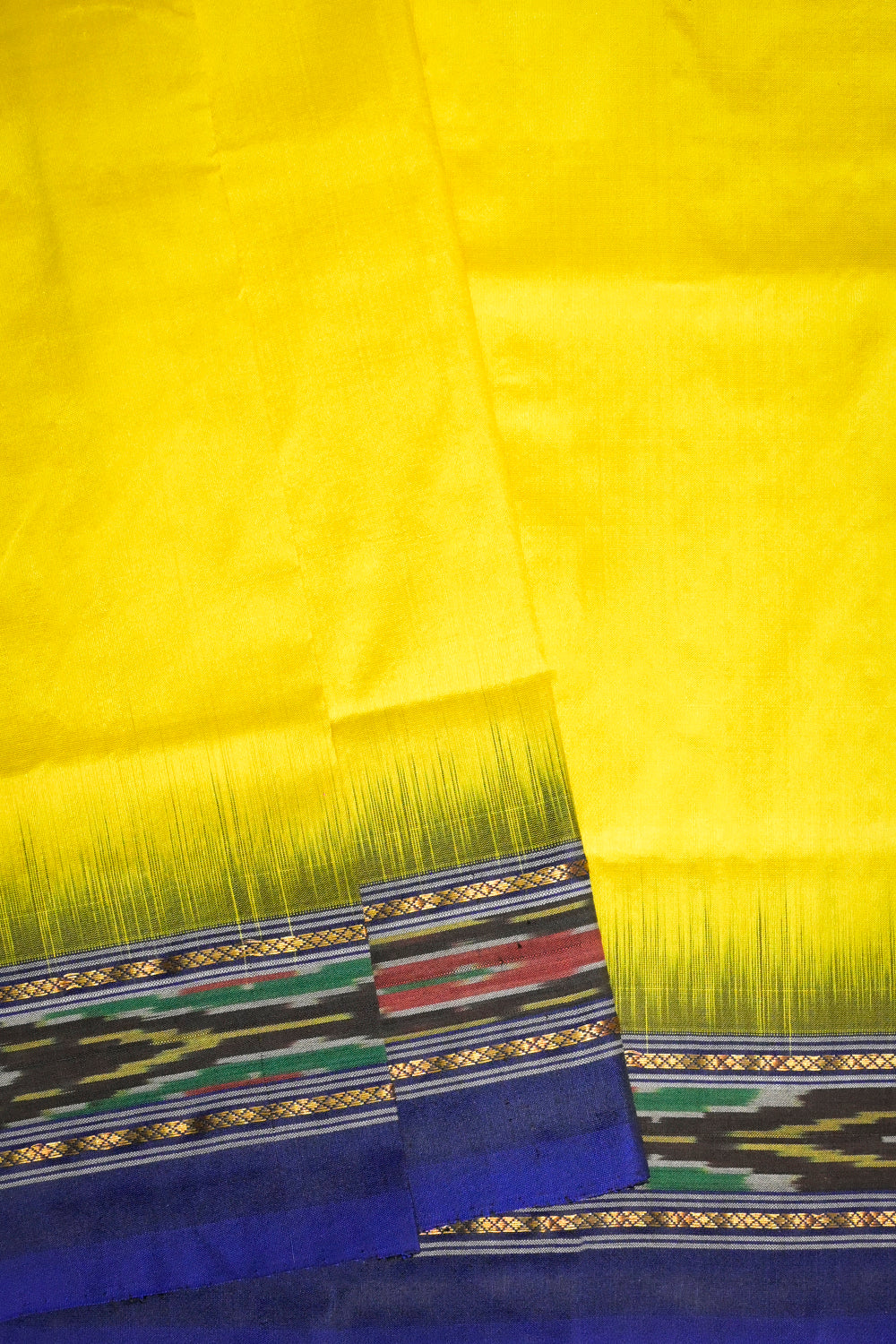 Ikkat Patola Tie And Dye Weave With Blue Contrast