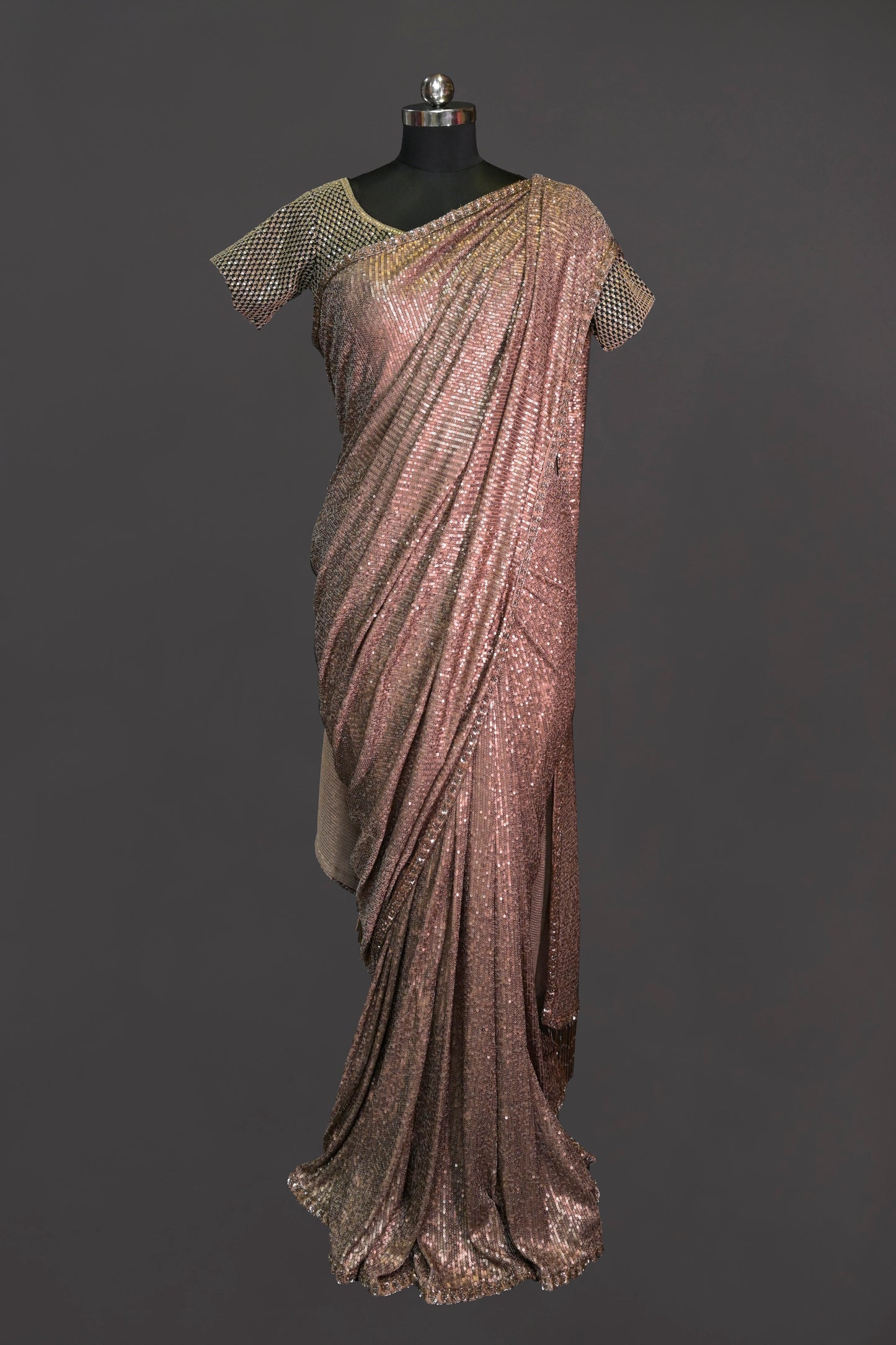 Pure Georgette Sequinned Saree