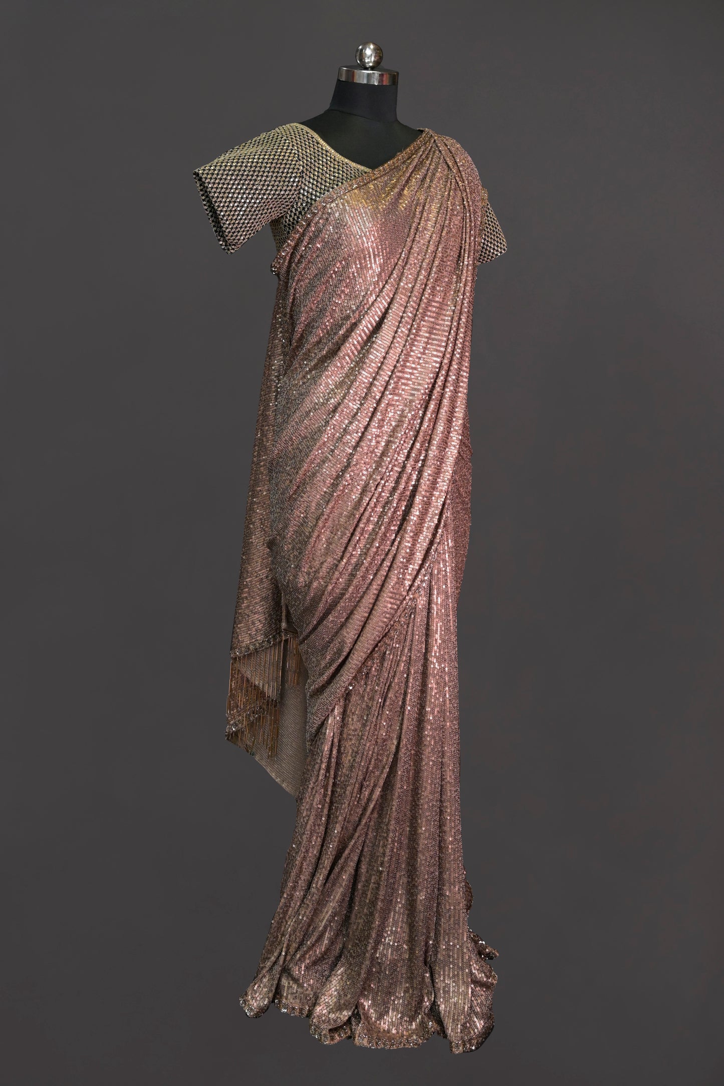 Pure Georgette Sequinned Saree