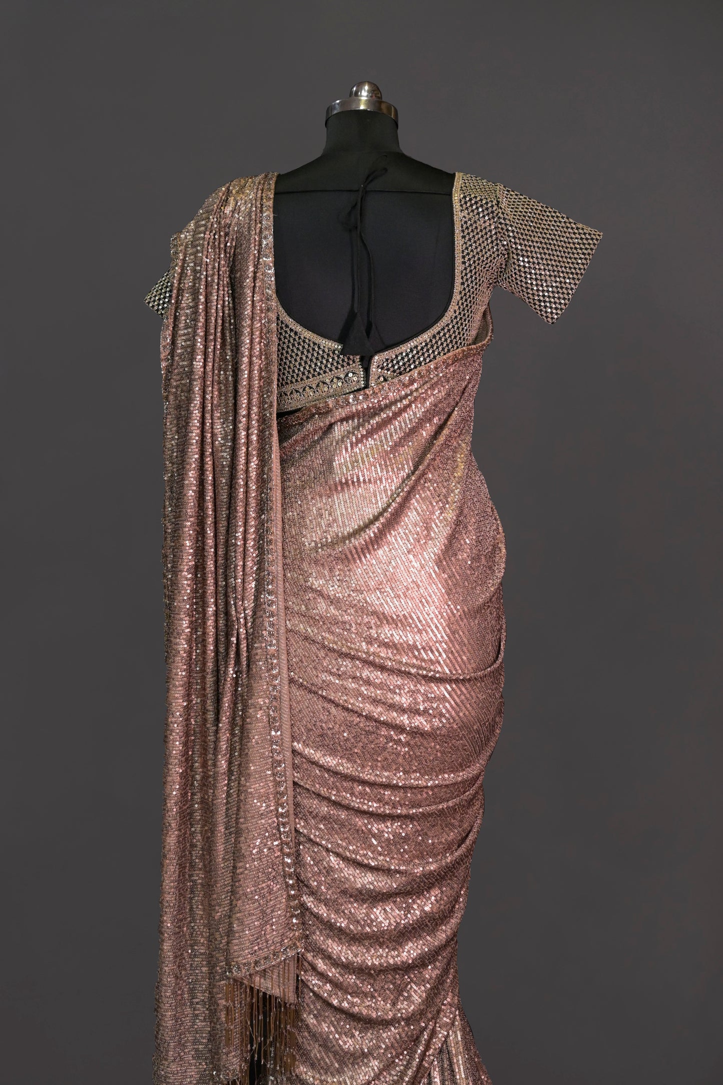 Pure Georgette Sequinned Saree