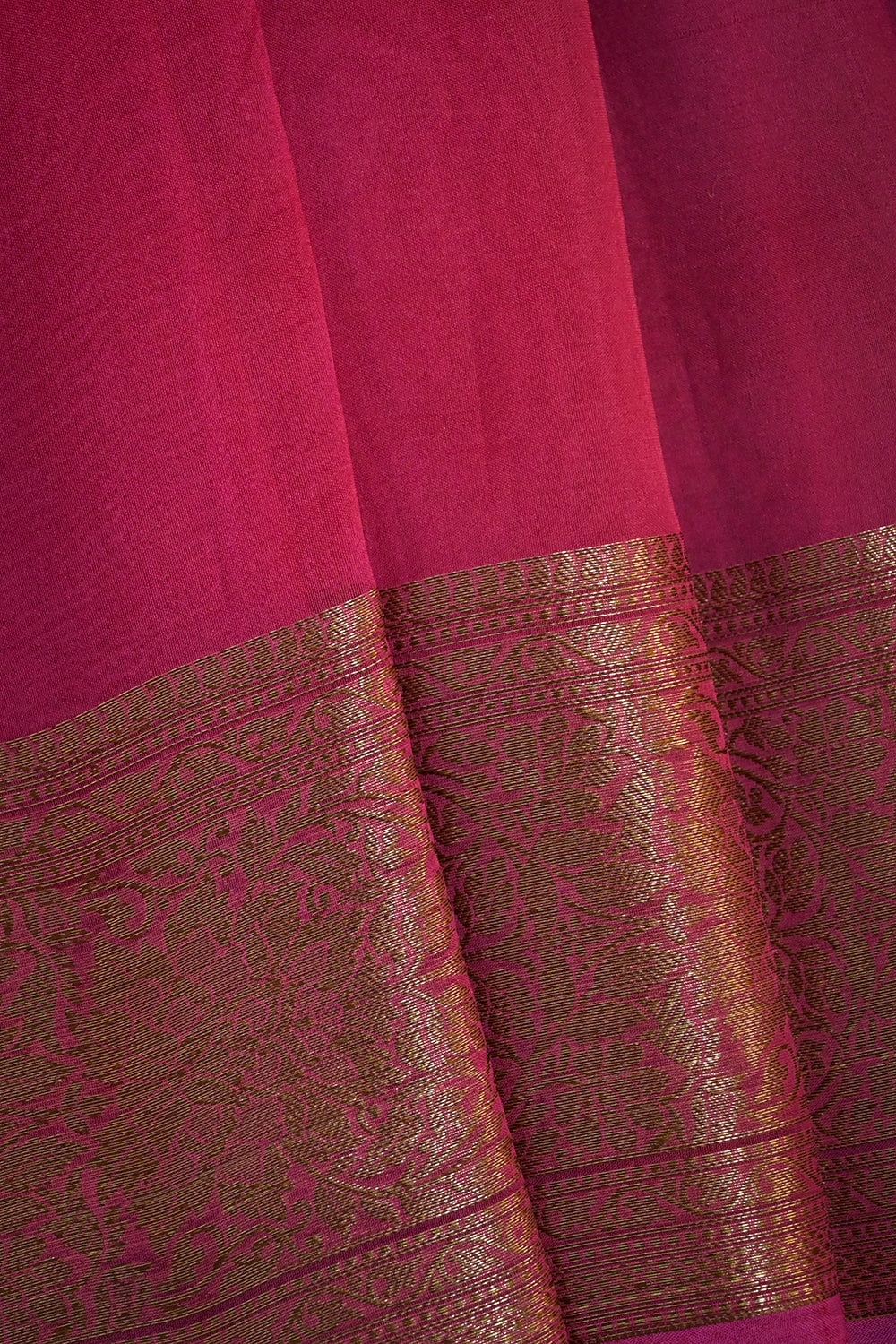 Organza Woven Antique Jari Motifs With Pink Contrast