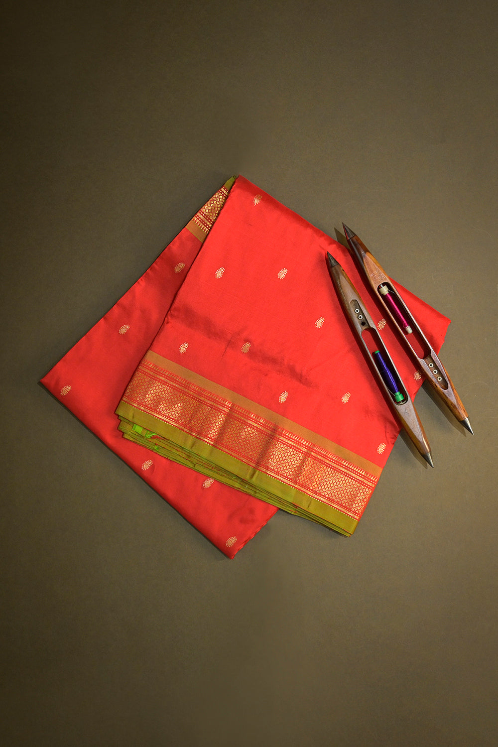 Paithani Handwoven Paithani With Peacock Pallu