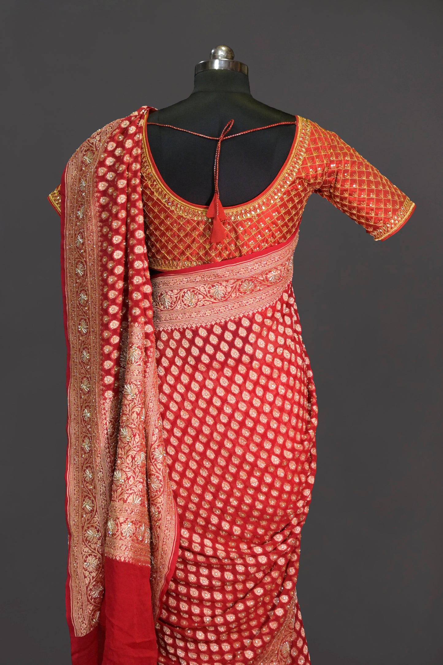 Khaddi Georgette Saree With Sarowski Work