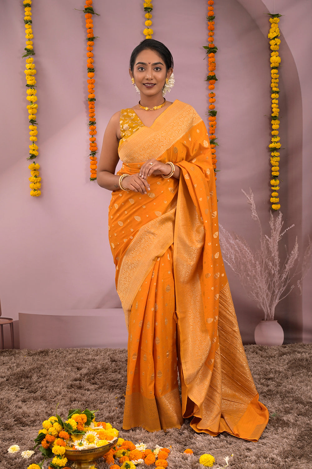 Georgette Woven Jari Motifs