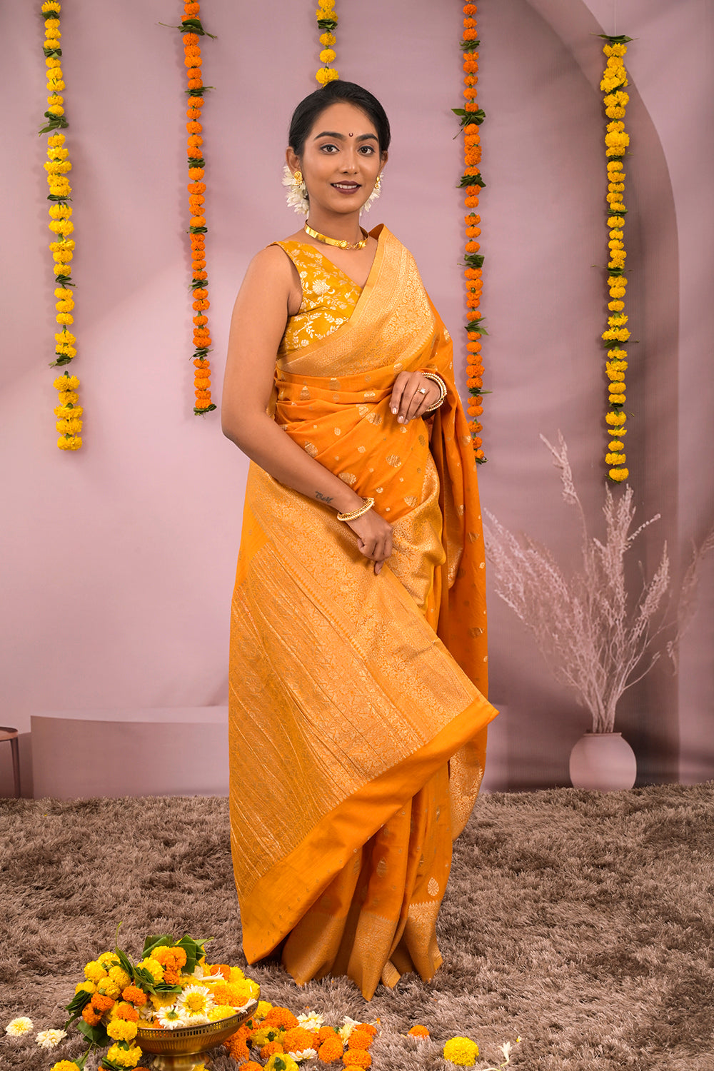 Georgette Woven Jari Motifs