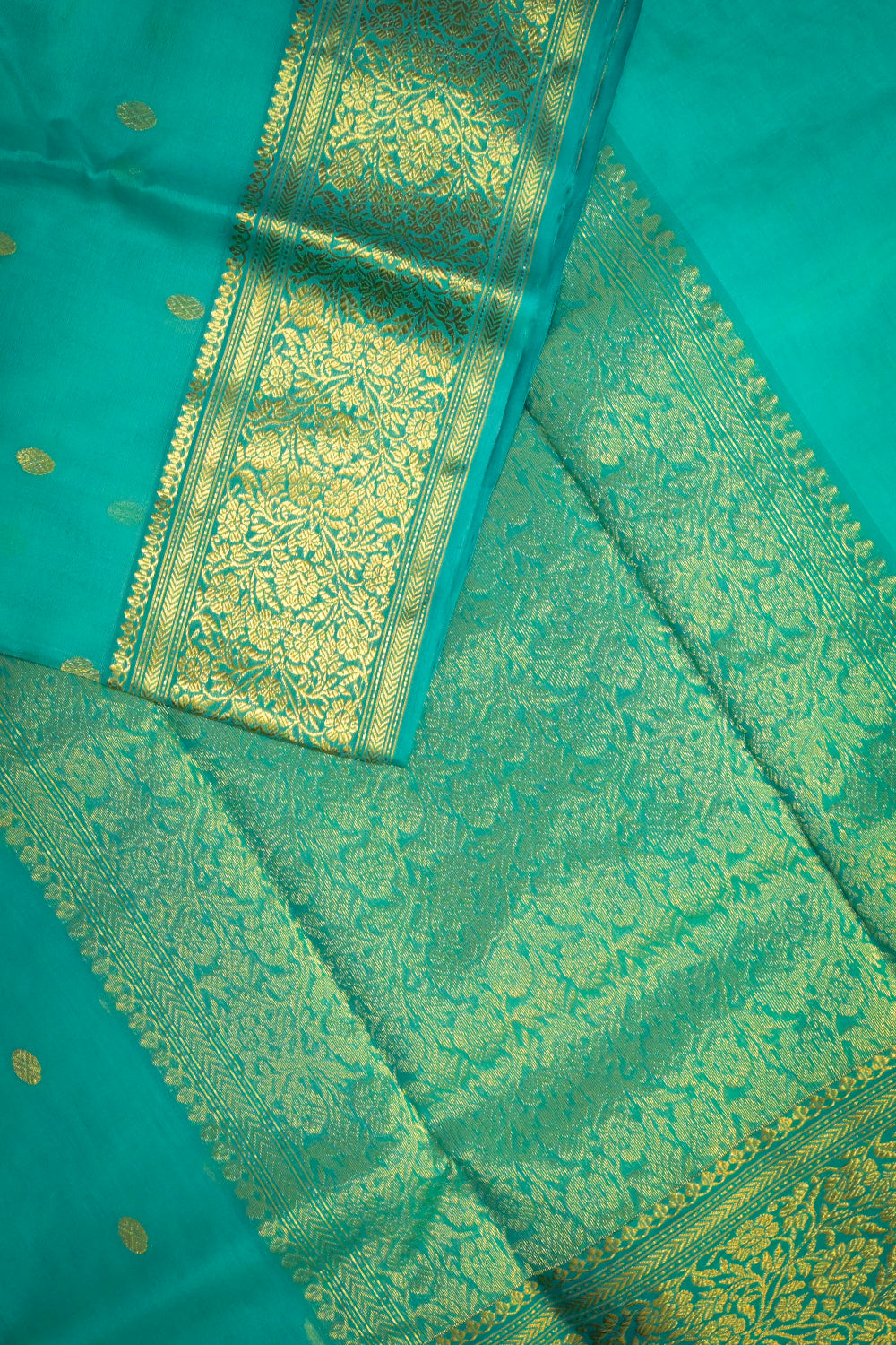 Chanderi Woven Jari Motifs With Self Matching
