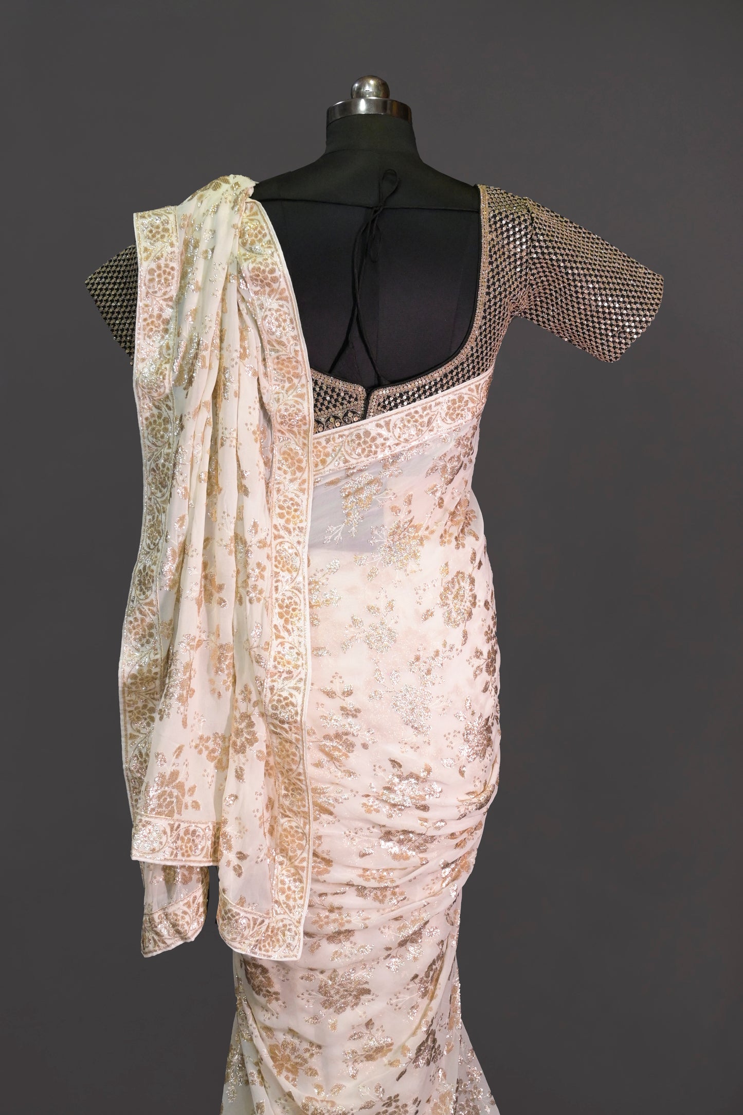 Georgette All Over Hand Embroidered Saree