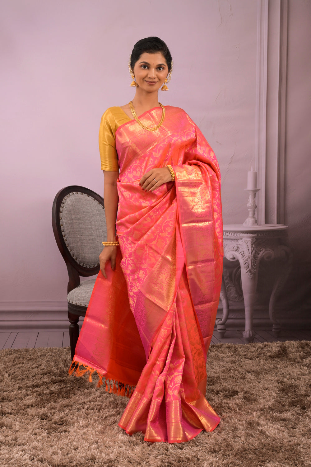 Kanjivaram Woven All Over Jaal