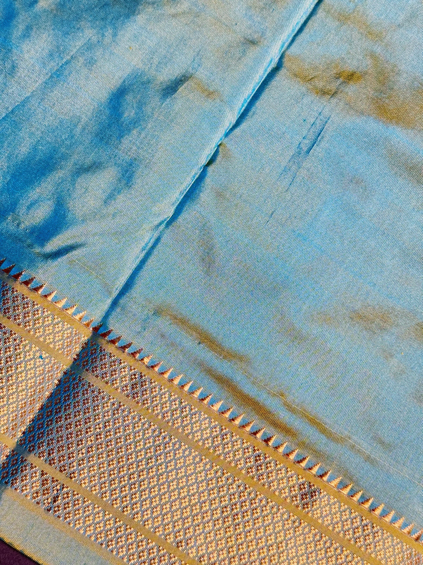 Rama Blue Kalanjali Pure Silk Paithani