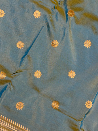 Rama Blue Kalanjali Pure Silk Paithani