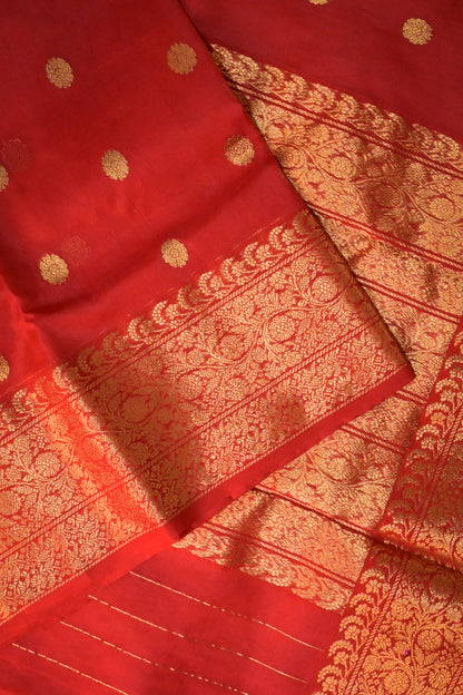 Chanderi Woven Jari Motifs With Self Matching