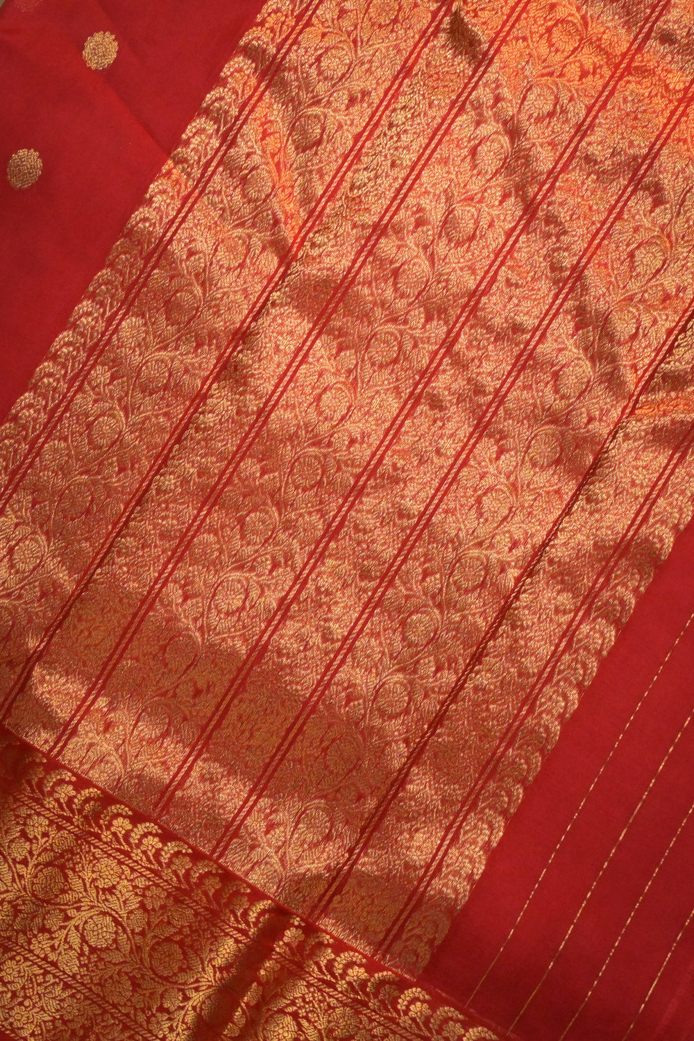 Chanderi Woven Jari Motifs With Self Matching