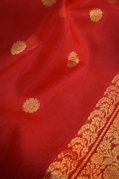 Chanderi Woven Jari Motifs With Self Matching