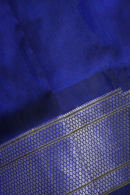 9yard Handwoven Pure Paithani Silver Zari