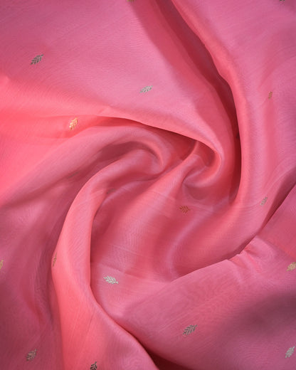 Peach Pink Kora Silk Saree