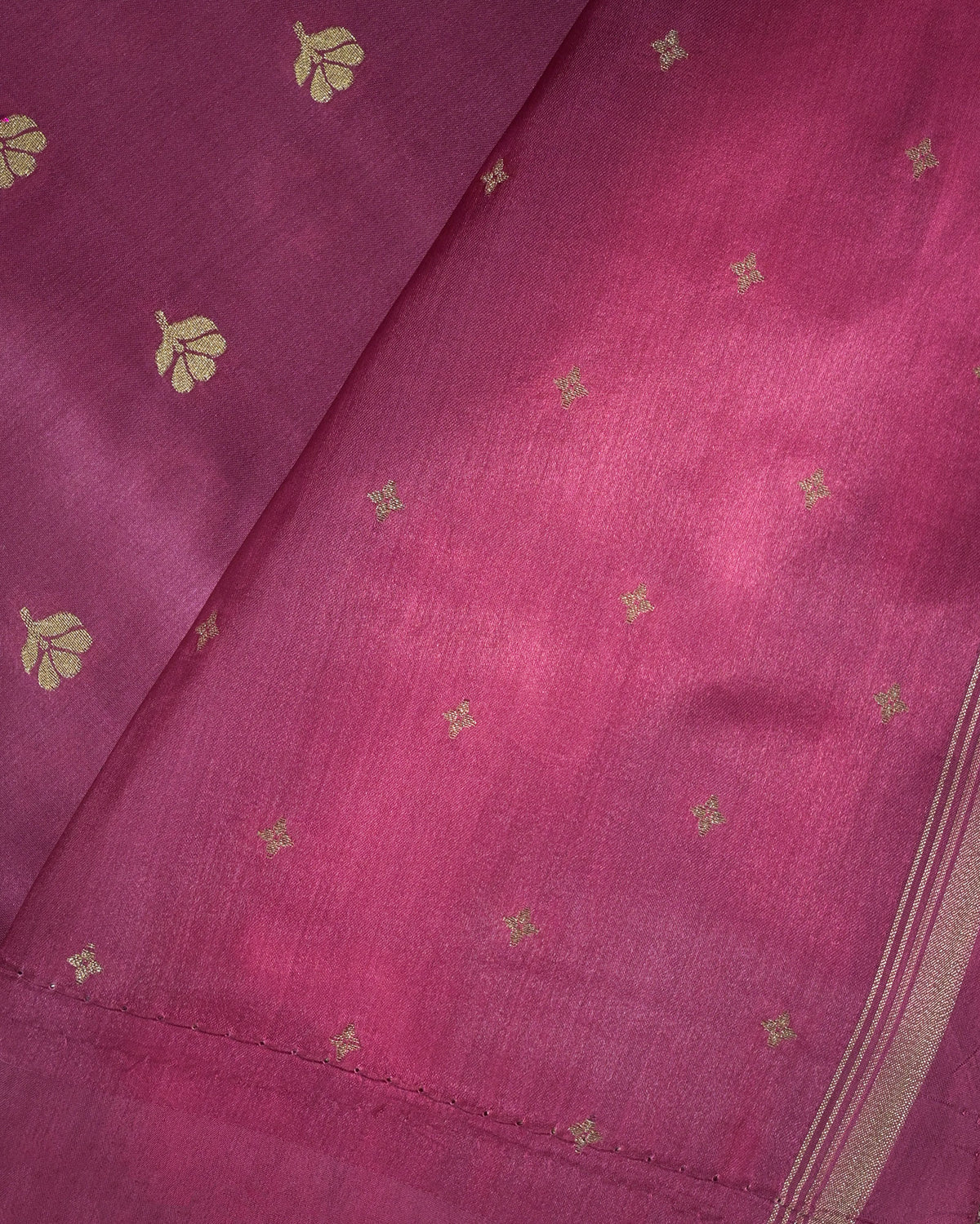 Lavender pink Semi Silk Gajji Silk