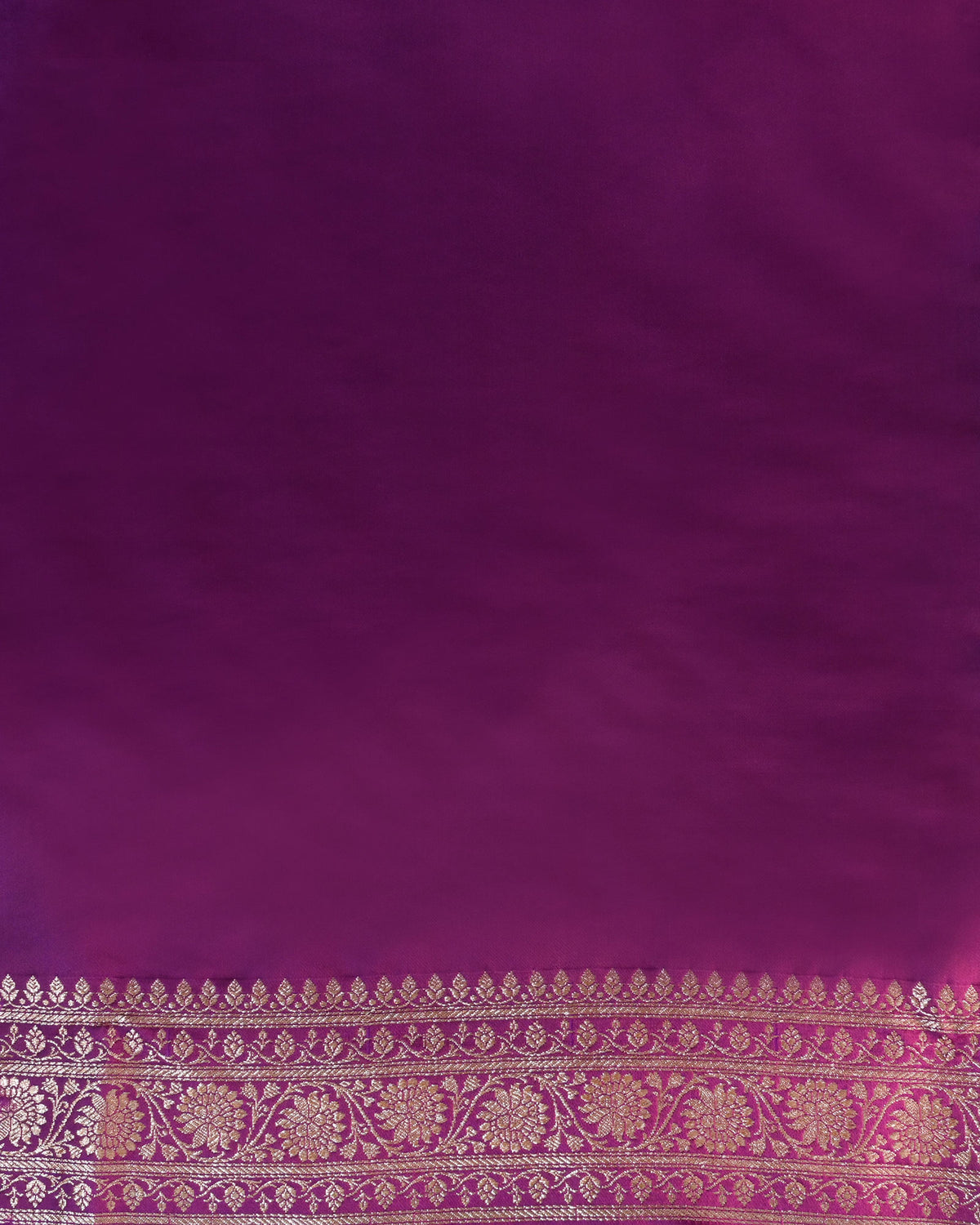 Lavender Banarasi Silk Saree with Purple Contrast & Woven Chunri Buttis