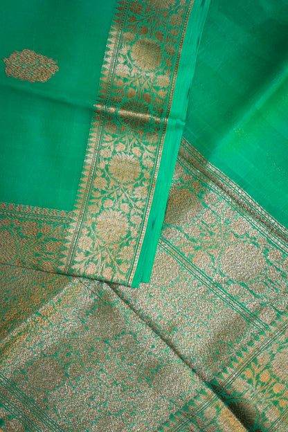Organza Woven Antique Jari Motifs With Self Matching