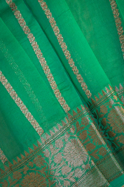 Organza Woven Antique Jari Motifs With Self Matching