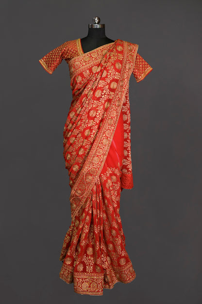 Georgette All Over Jaal Zardosi Work