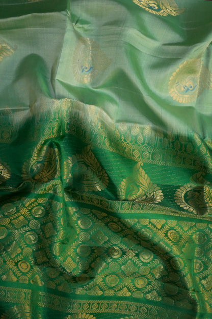 Soft Silk Woven Jari Motifs With Double Border