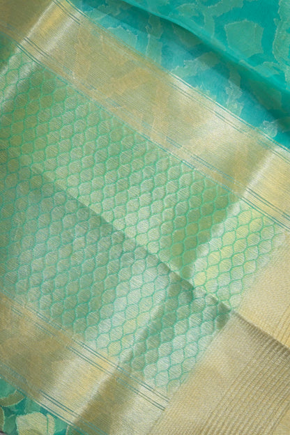 Organza Woven All Over Jaal With Self Matching