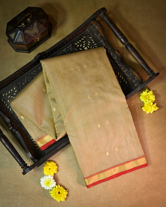 Pista Green Chanderi Silk Saree -Elegant Tradition